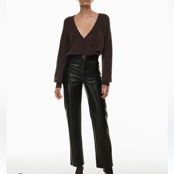 Aritzia Pants - Aritzia Melina Faux Leather Pants in Black